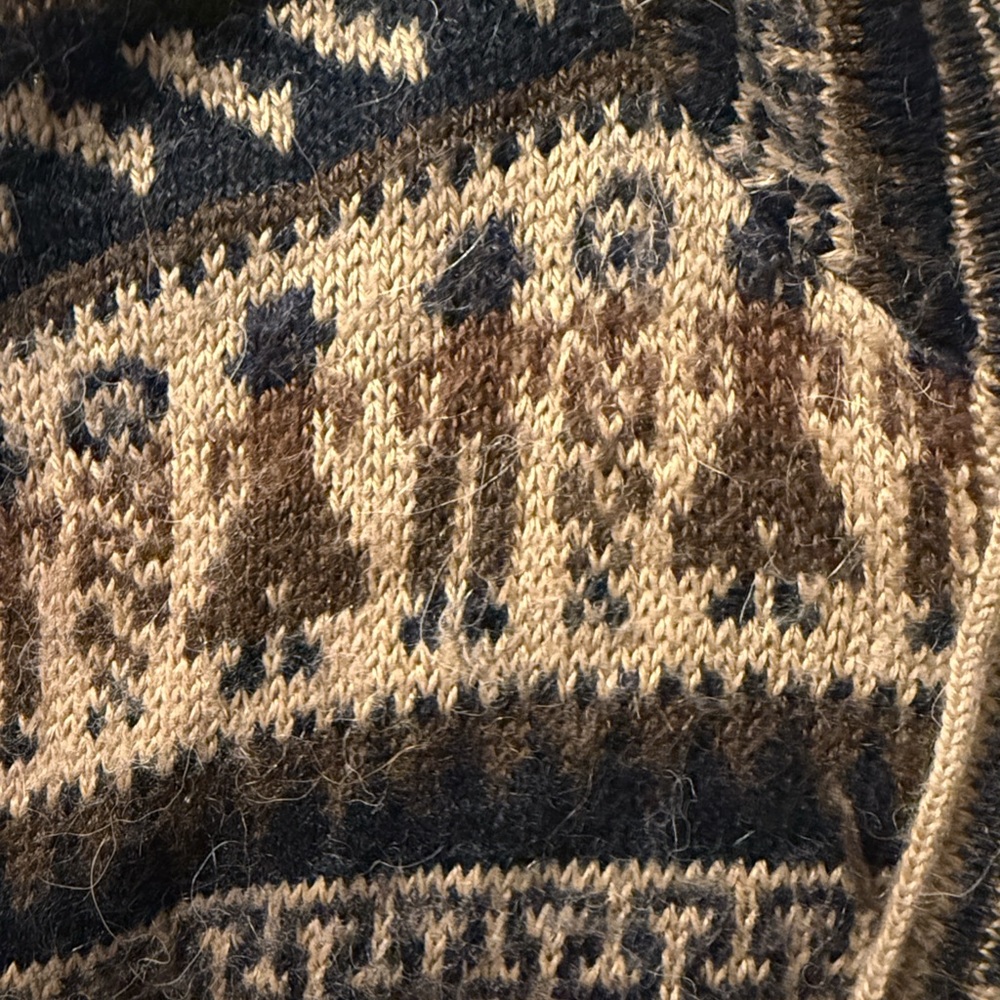 Kukuli 100% Alpaca Wool Zip-Up Sweater - - Picture 5 of 5